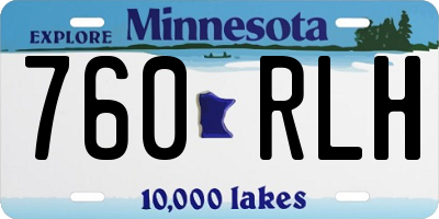 MN license plate 760RLH