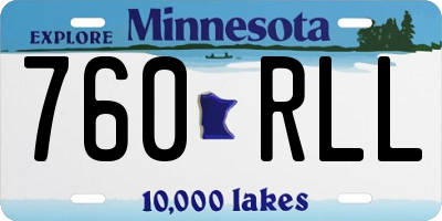 MN license plate 760RLL