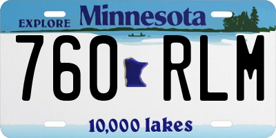 MN license plate 760RLM