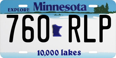 MN license plate 760RLP
