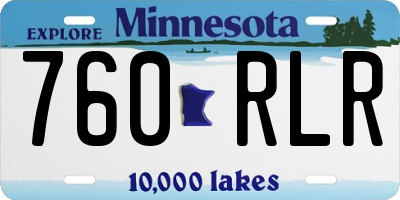 MN license plate 760RLR