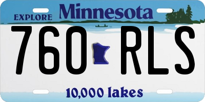 MN license plate 760RLS