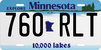 MN license plate 760RLT