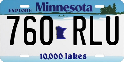 MN license plate 760RLU