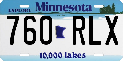 MN license plate 760RLX