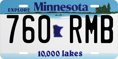 MN license plate 760RMB