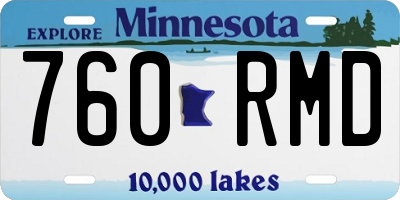MN license plate 760RMD