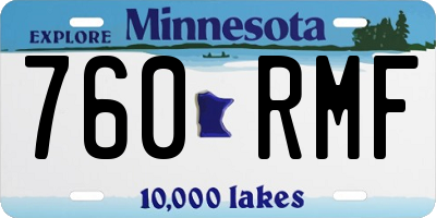 MN license plate 760RMF