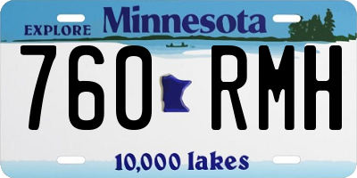 MN license plate 760RMH