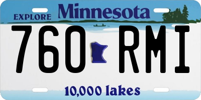 MN license plate 760RMI