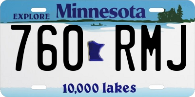 MN license plate 760RMJ