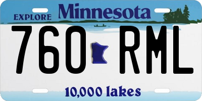 MN license plate 760RML