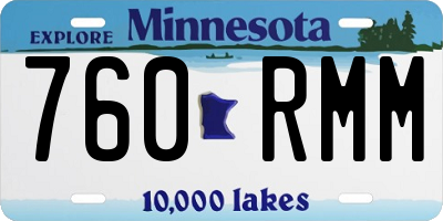MN license plate 760RMM