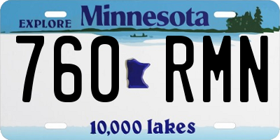 MN license plate 760RMN