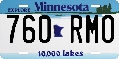 MN license plate 760RMO