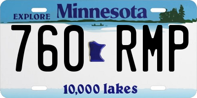 MN license plate 760RMP
