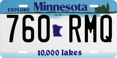 MN license plate 760RMQ