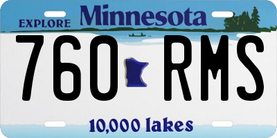 MN license plate 760RMS
