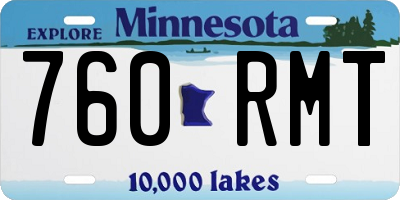 MN license plate 760RMT