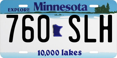MN license plate 760SLH