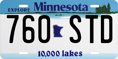 MN license plate 760STD