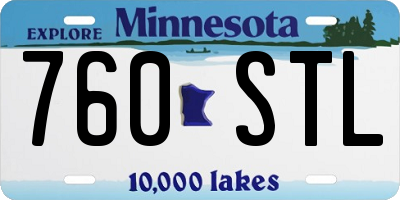 MN license plate 760STL