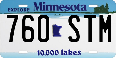 MN license plate 760STM