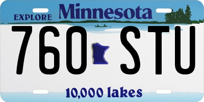 MN license plate 760STU