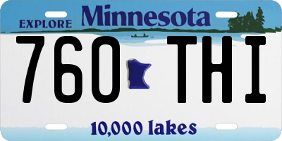 MN license plate 760THI
