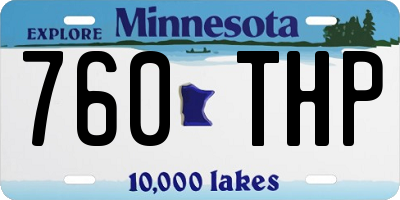 MN license plate 760THP