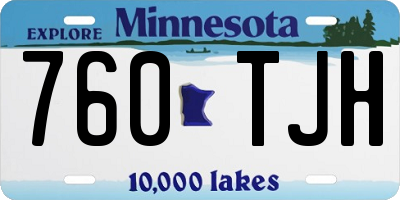 MN license plate 760TJH