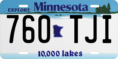 MN license plate 760TJI