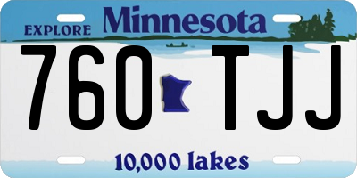 MN license plate 760TJJ