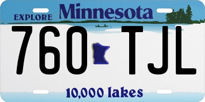 MN license plate 760TJL
