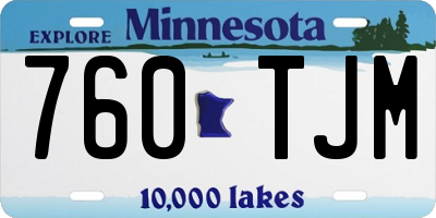 MN license plate 760TJM