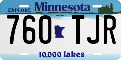 MN license plate 760TJR