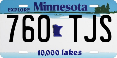MN license plate 760TJS