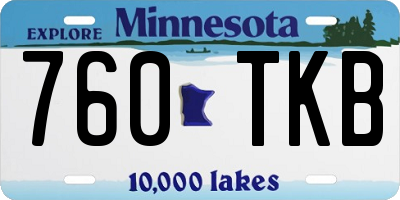 MN license plate 760TKB