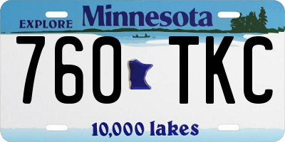 MN license plate 760TKC