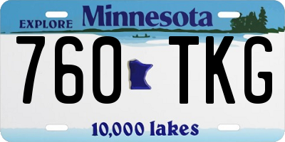MN license plate 760TKG