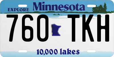 MN license plate 760TKH
