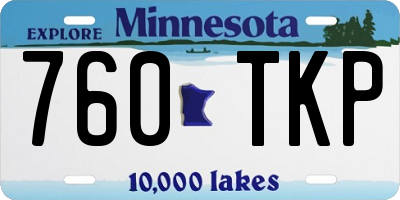 MN license plate 760TKP