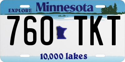 MN license plate 760TKT