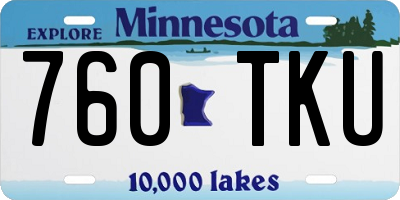 MN license plate 760TKU