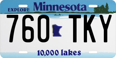MN license plate 760TKY