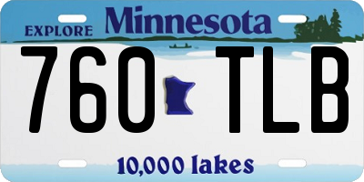 MN license plate 760TLB