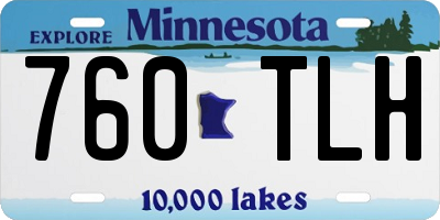 MN license plate 760TLH