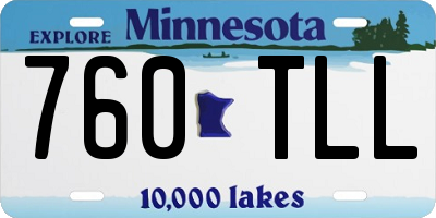 MN license plate 760TLL