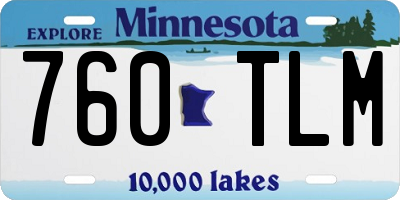 MN license plate 760TLM