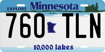 MN license plate 760TLN